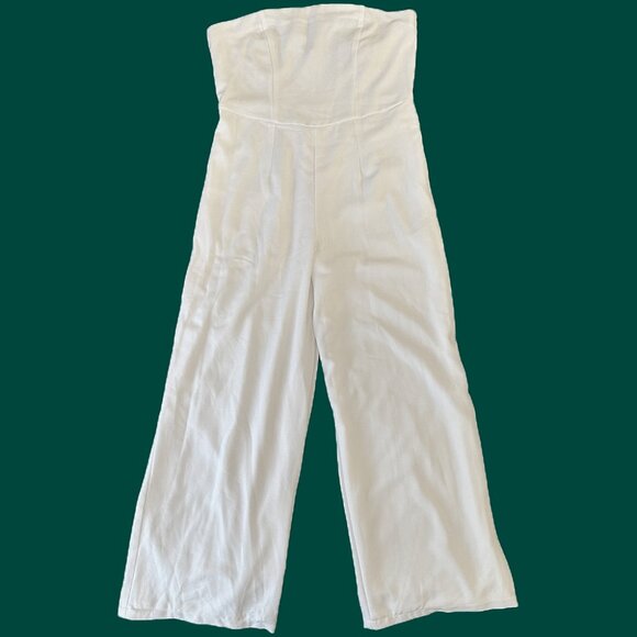 NWT | White Jumpsuit (with optional straps) - Picture 2 of 3